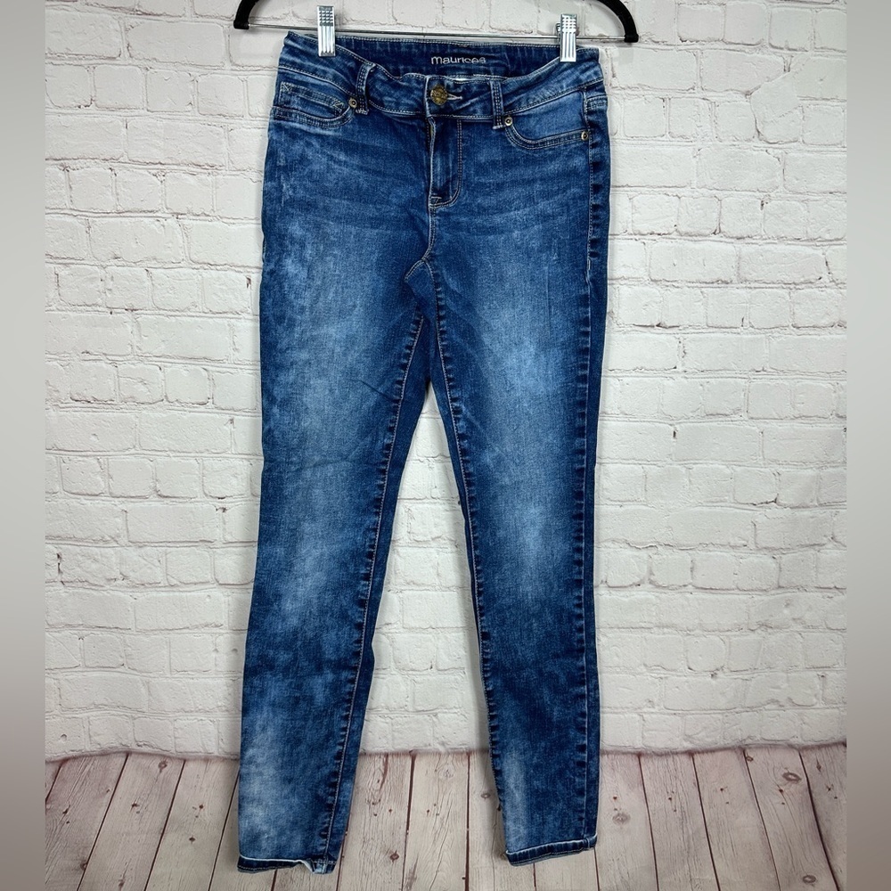 Maurices Skinny Leg Jeans Women's Size S Blue Denim Cotton Stretch
